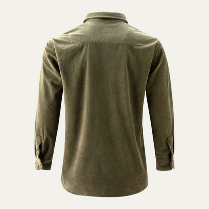 Relaxed Fit Corduroy Button Down Men's Shirt