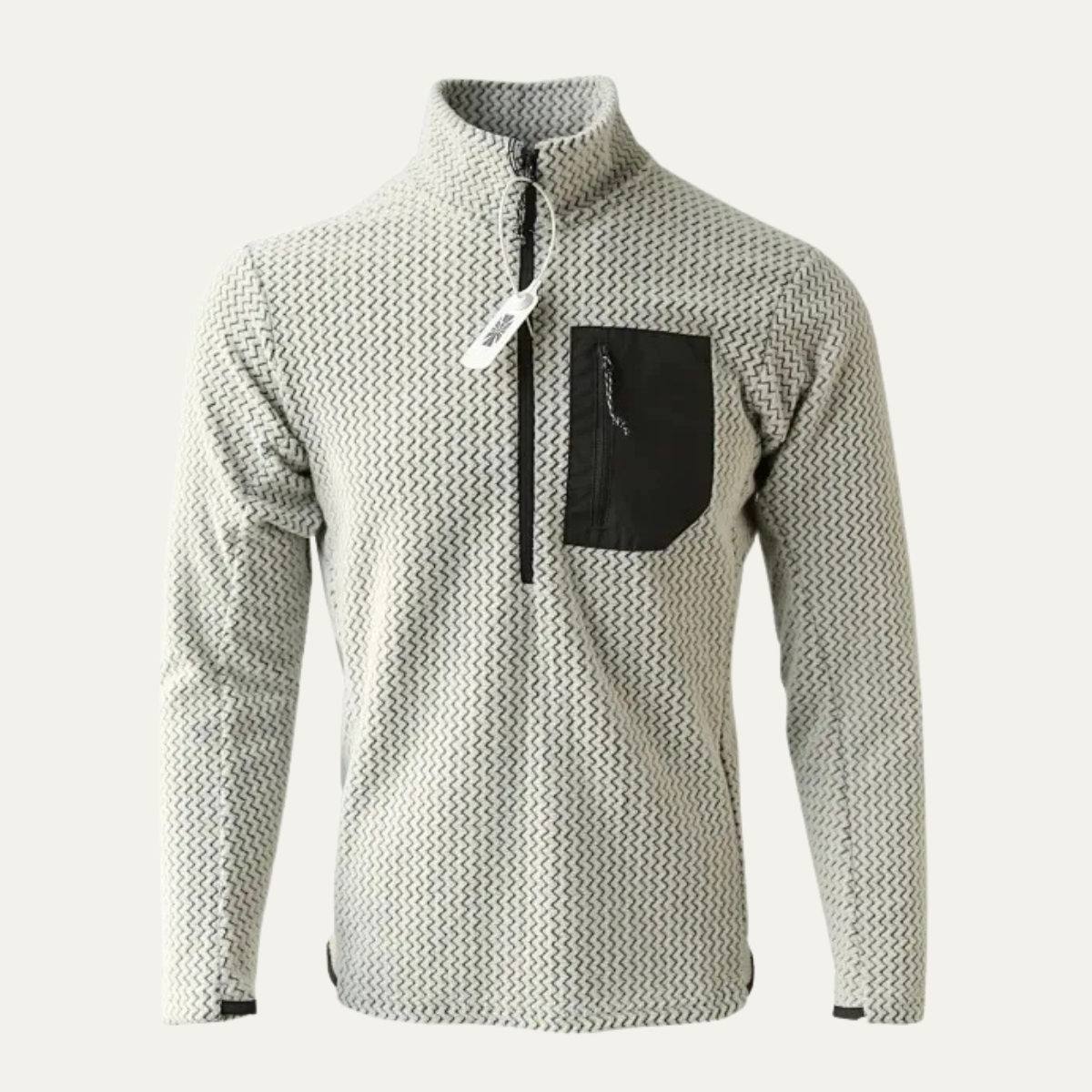 Warm Mens Cashmere Sweater with Pocket - Nocini