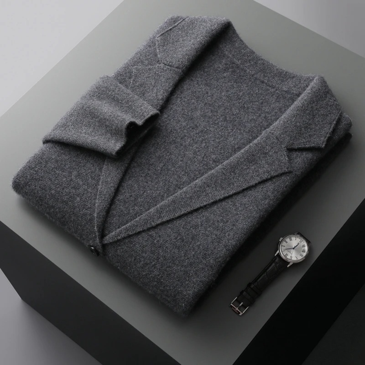 Relaxed Fit Men's Open Front Cardigan Sweater
