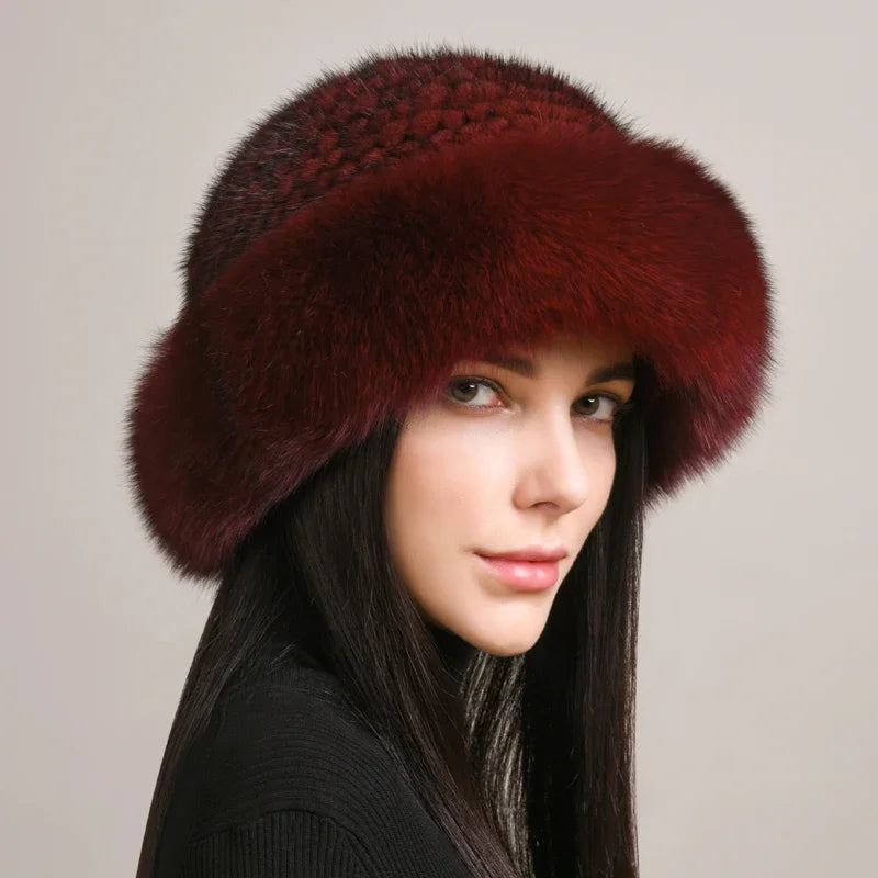 Luxury Fur Winter Beanie Hat