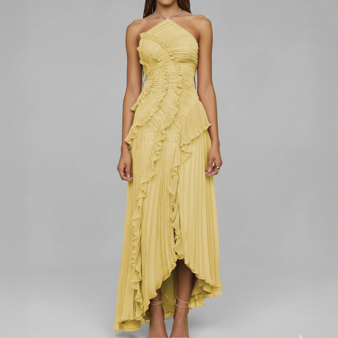 Chic Uneven Hemline Dress