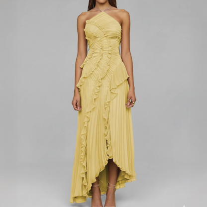 Chic Uneven Hemline Dress