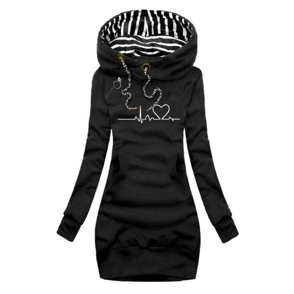 Elegant Women's Hooded Sweatshirt