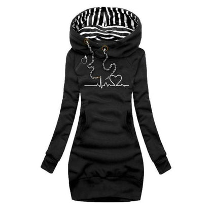 Elegant Women's Hooded Sweatshirt