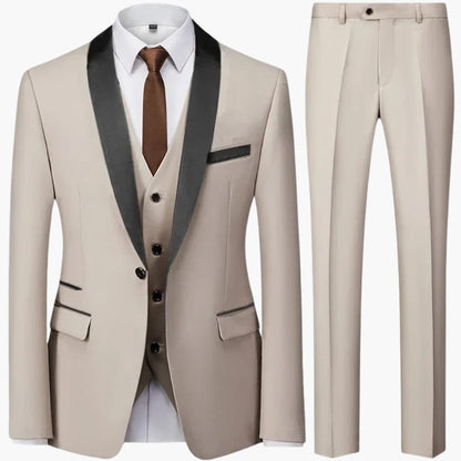 Classic Tailored 3 Piece Mens Formal Suit
