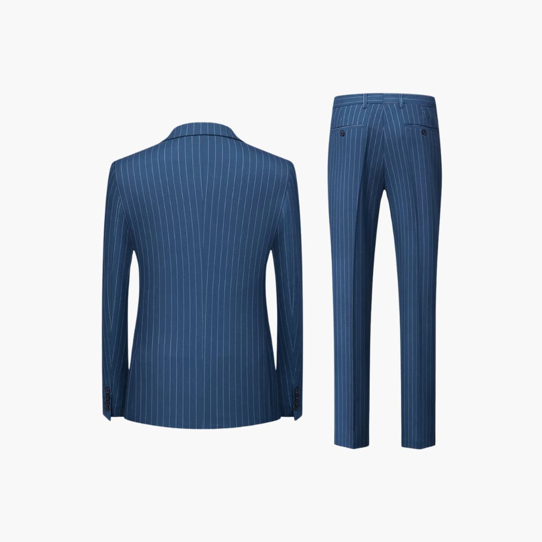 Classic Mens Slim Fit Pinstripe Suit