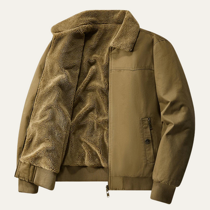 Warm Reversible Mens Fleece Bomber Jacket