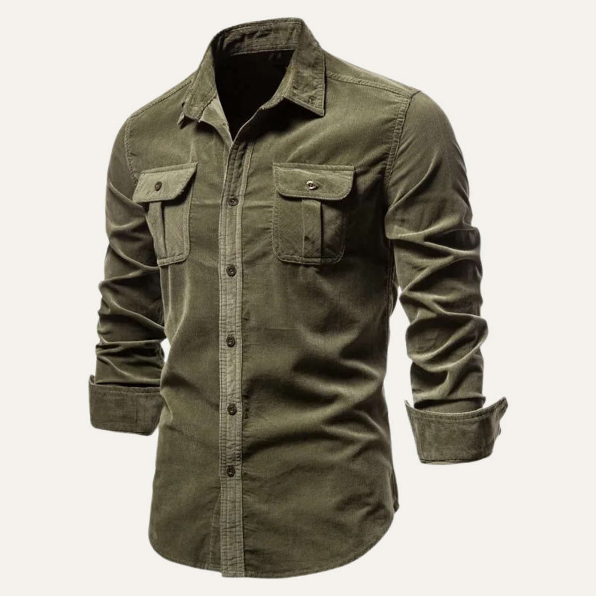 Rustic Men's Relaxed Fit Corduroy Button Shirt