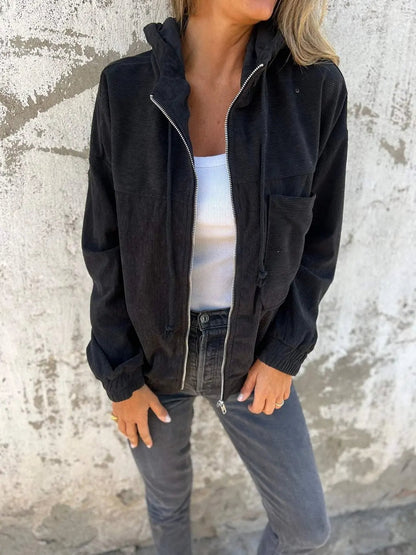 Relaxed Fit Hooded Cotton Jacket