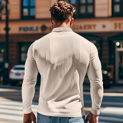 Classic Fit Men's Textured Polo Shirt