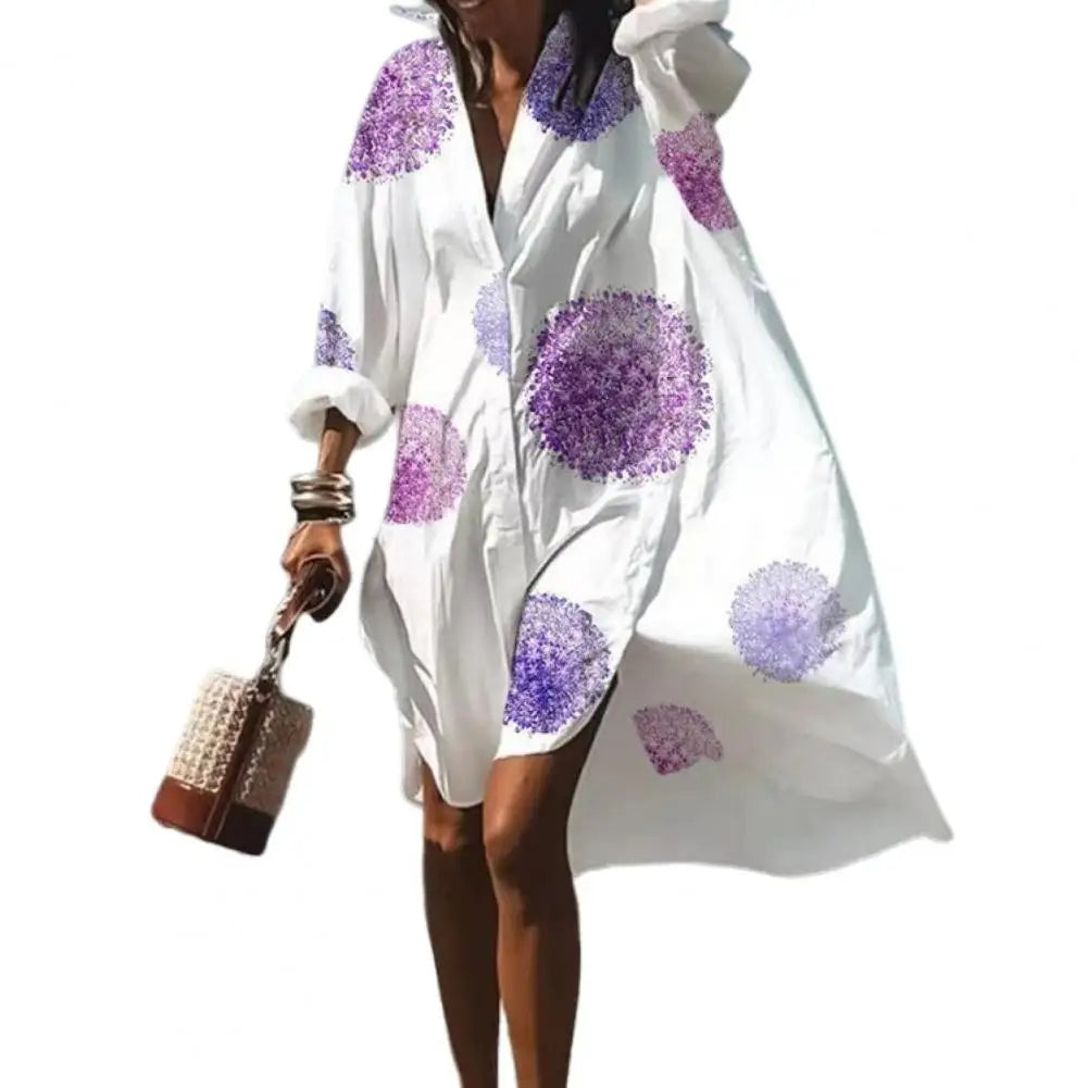 Loose Fit Floral Maxi Dress for Women