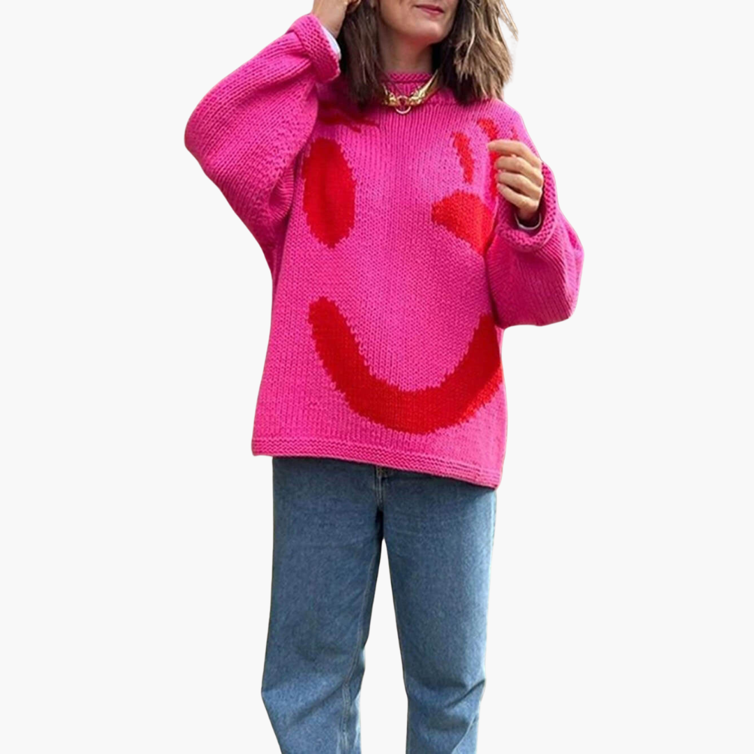 Cozy Women's Jumper with Large Fit and Fun Design