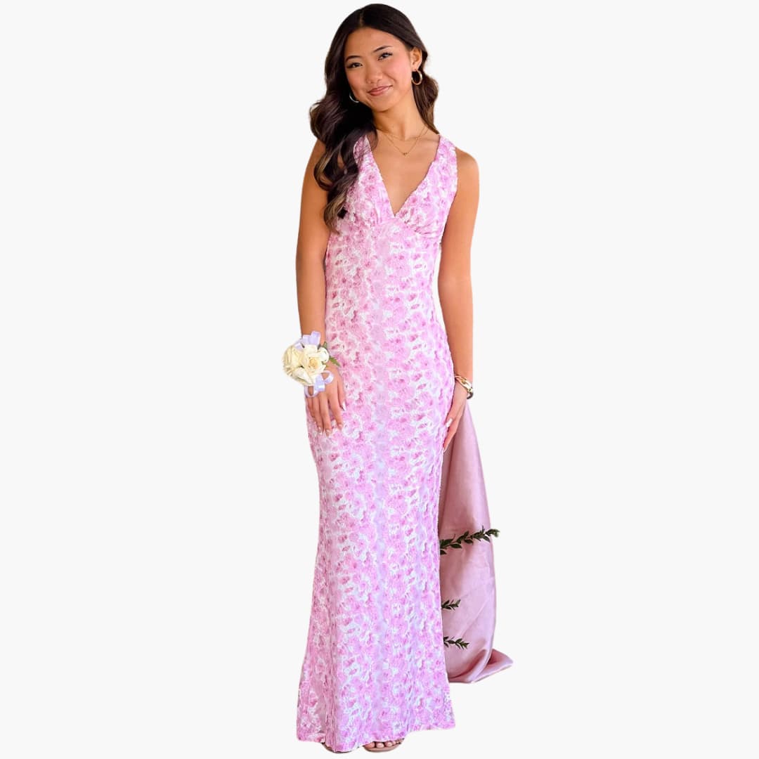 Chic V-Neck Maxi Dress for Women
