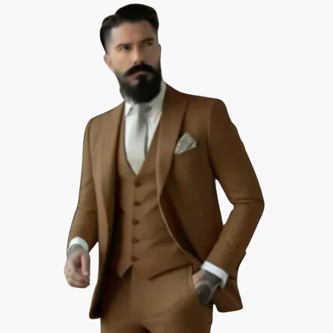 Slim Fit Mens Suit - Elegant Traditional Style