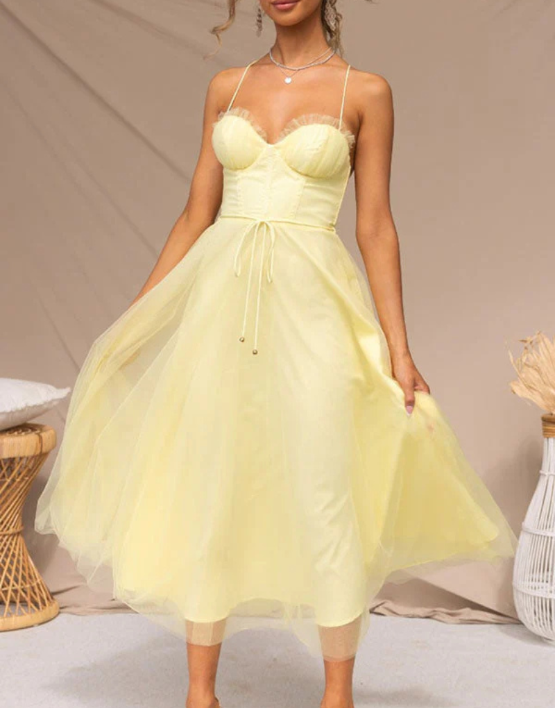 Women's Breathable Tank Maxi Dress with V Neck