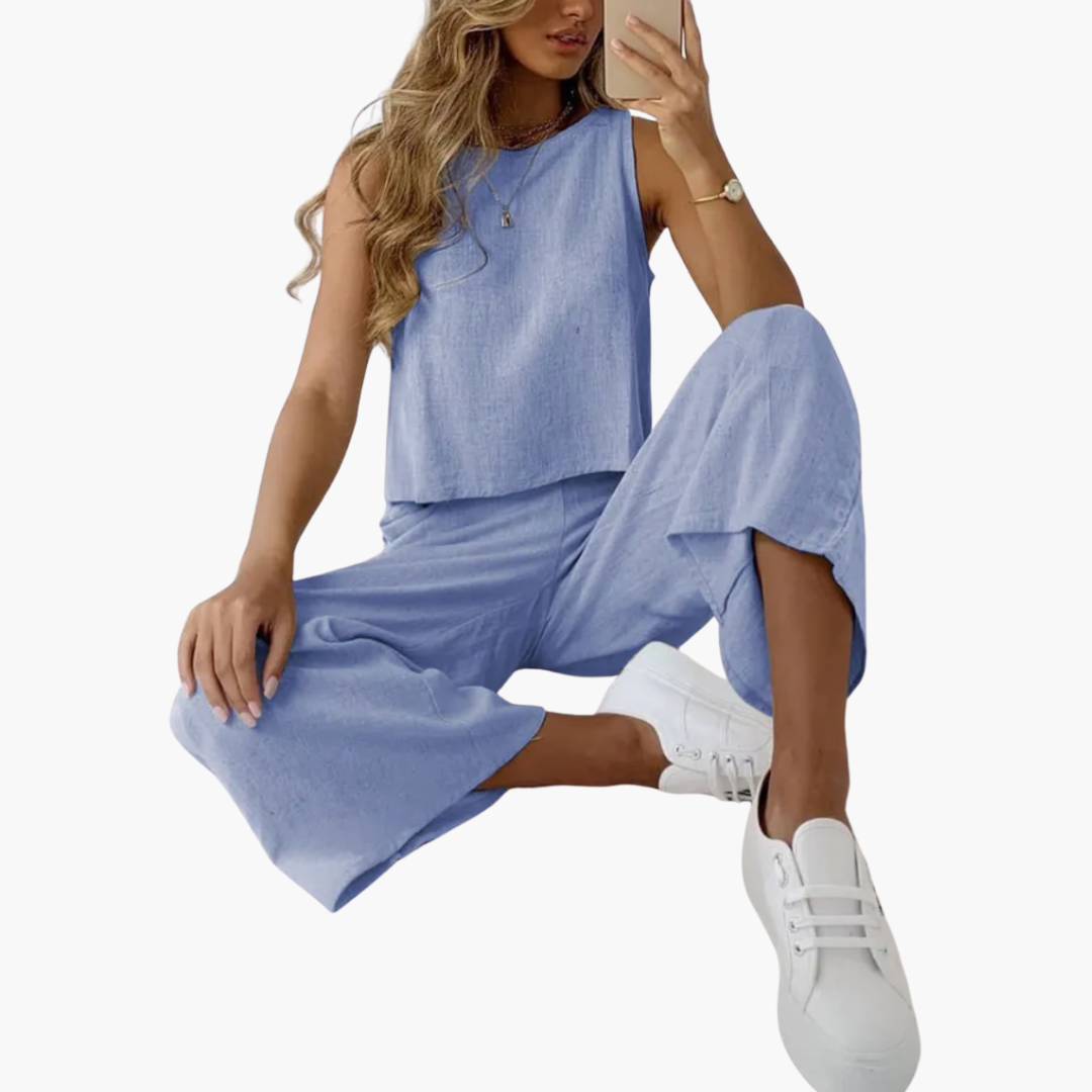 Relaxed Fit 2 Piece Outfit for Women - Casual Summer Wear