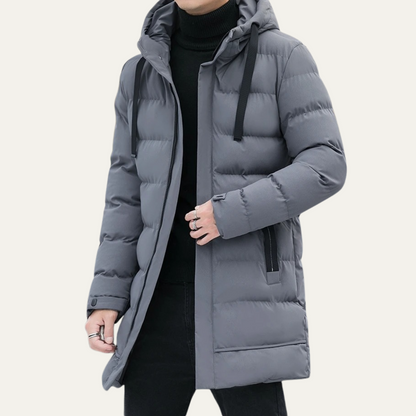 Men's Slim Fit Black Down Puffer Jacket