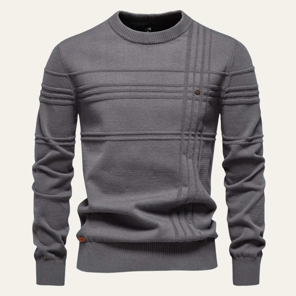 Classic Fit Men's Crew Neck Wool Sweater