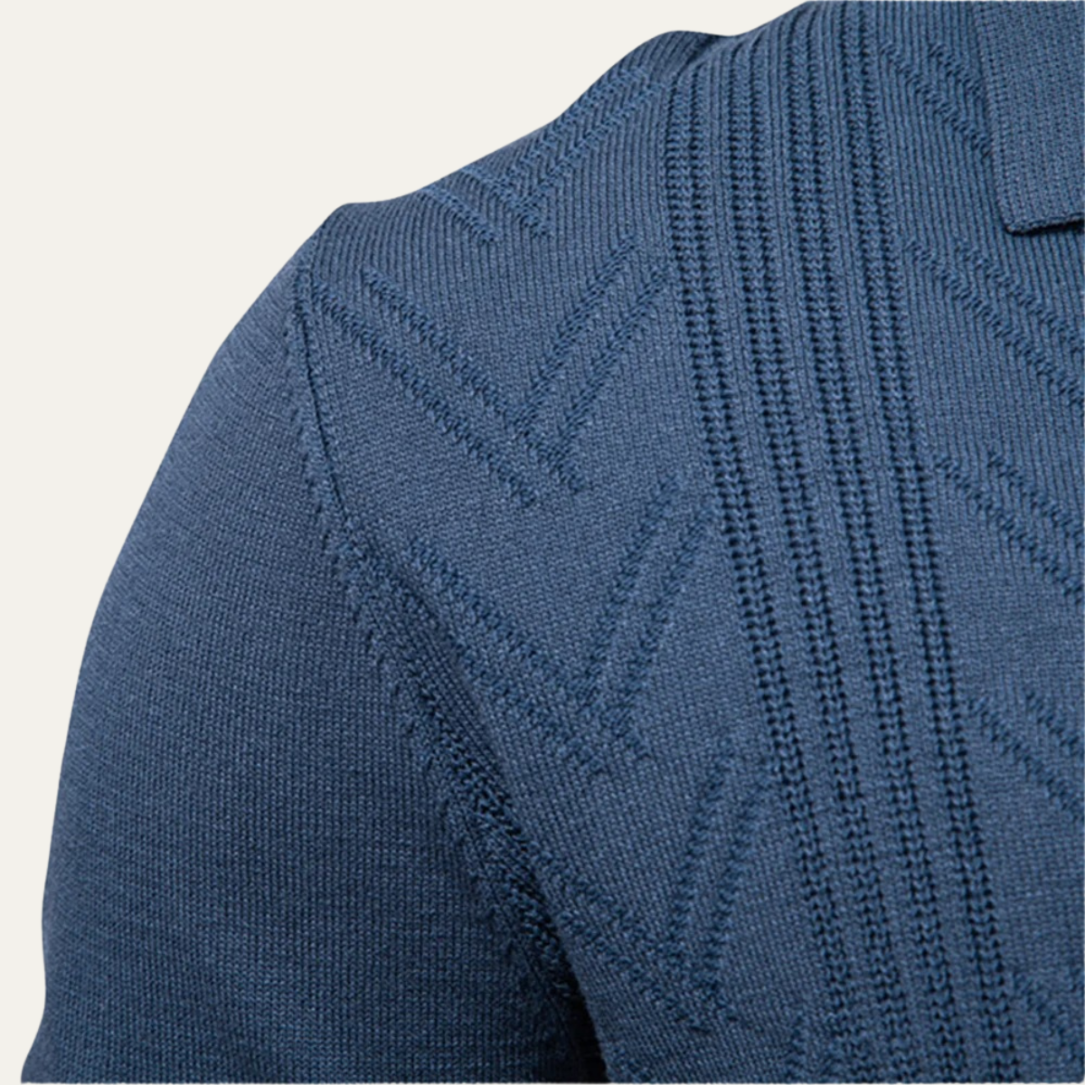 Classic Men's Crew Neck Knit Polo Sweater