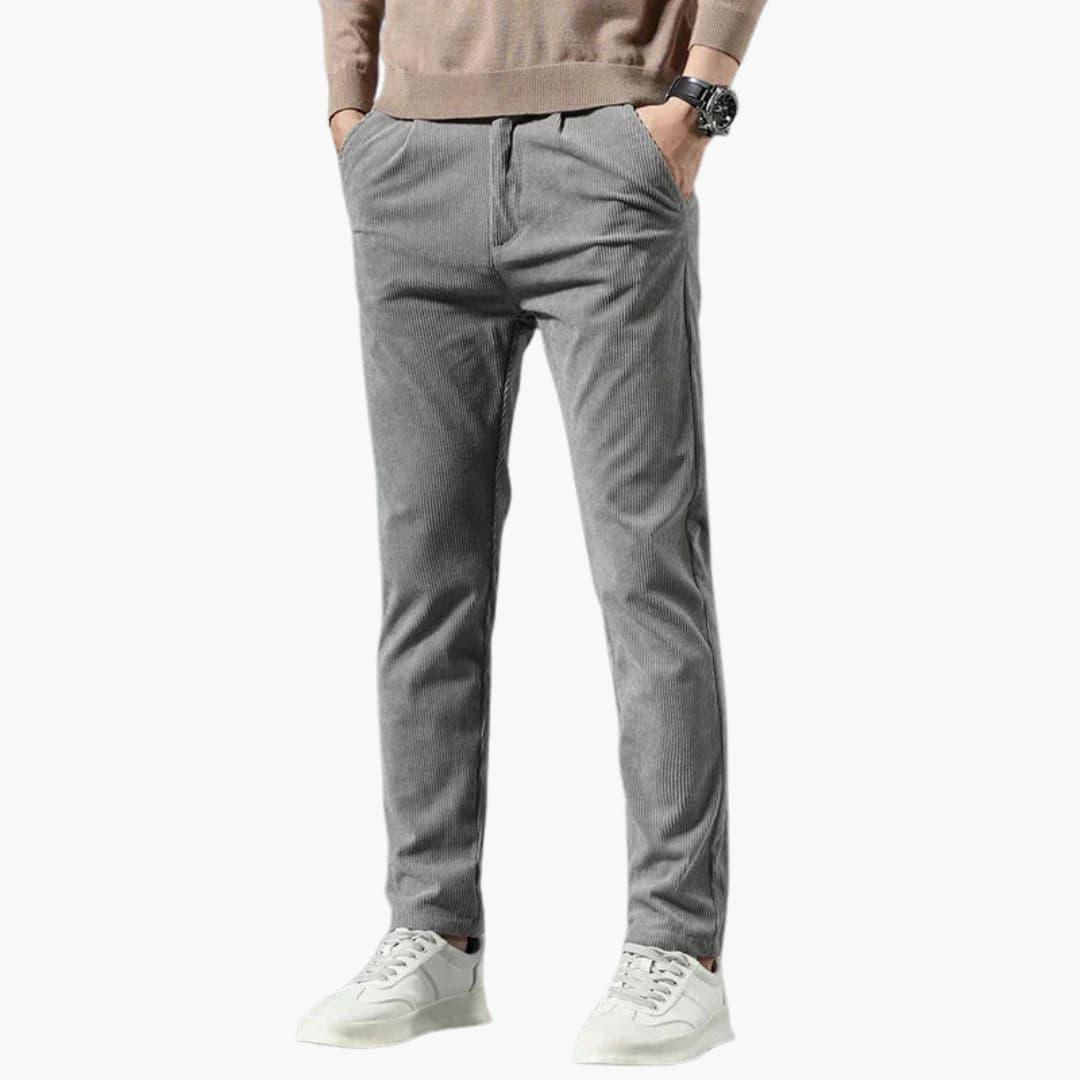 Trendy Slim Fit Men's Corduroy Pants - Olytrend