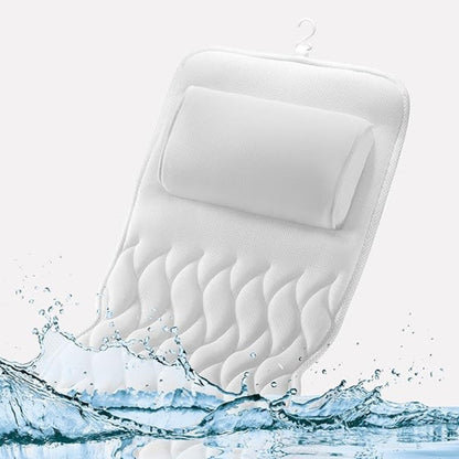 Plush Spa Bath Pillow for Neck and Back Support