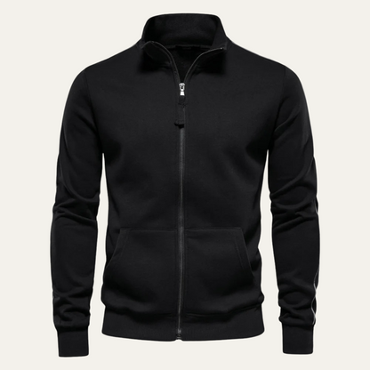 Relaxed Fit Men's Zipper Cotton Bomber Jacket