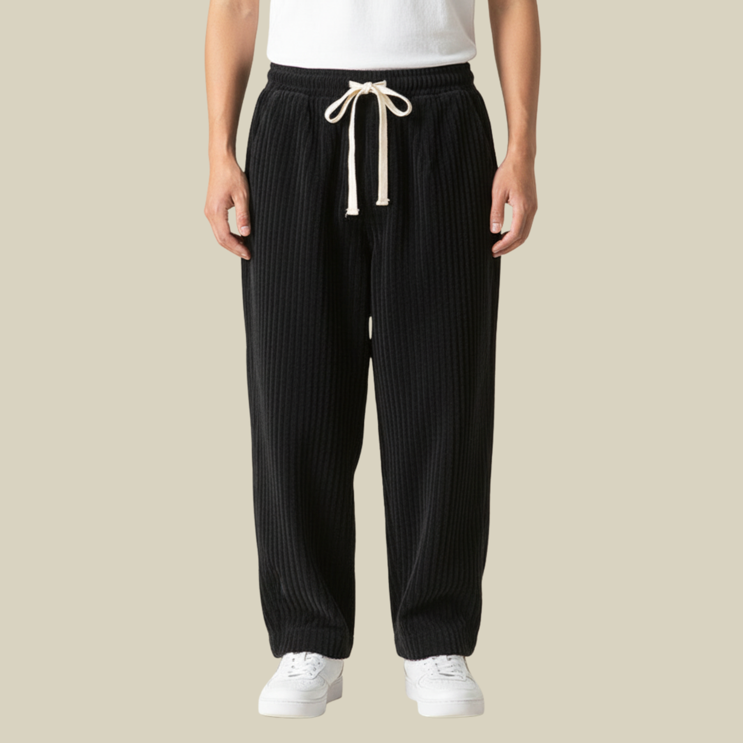 Relaxed Fit Men's Corduroy Casual Pants
