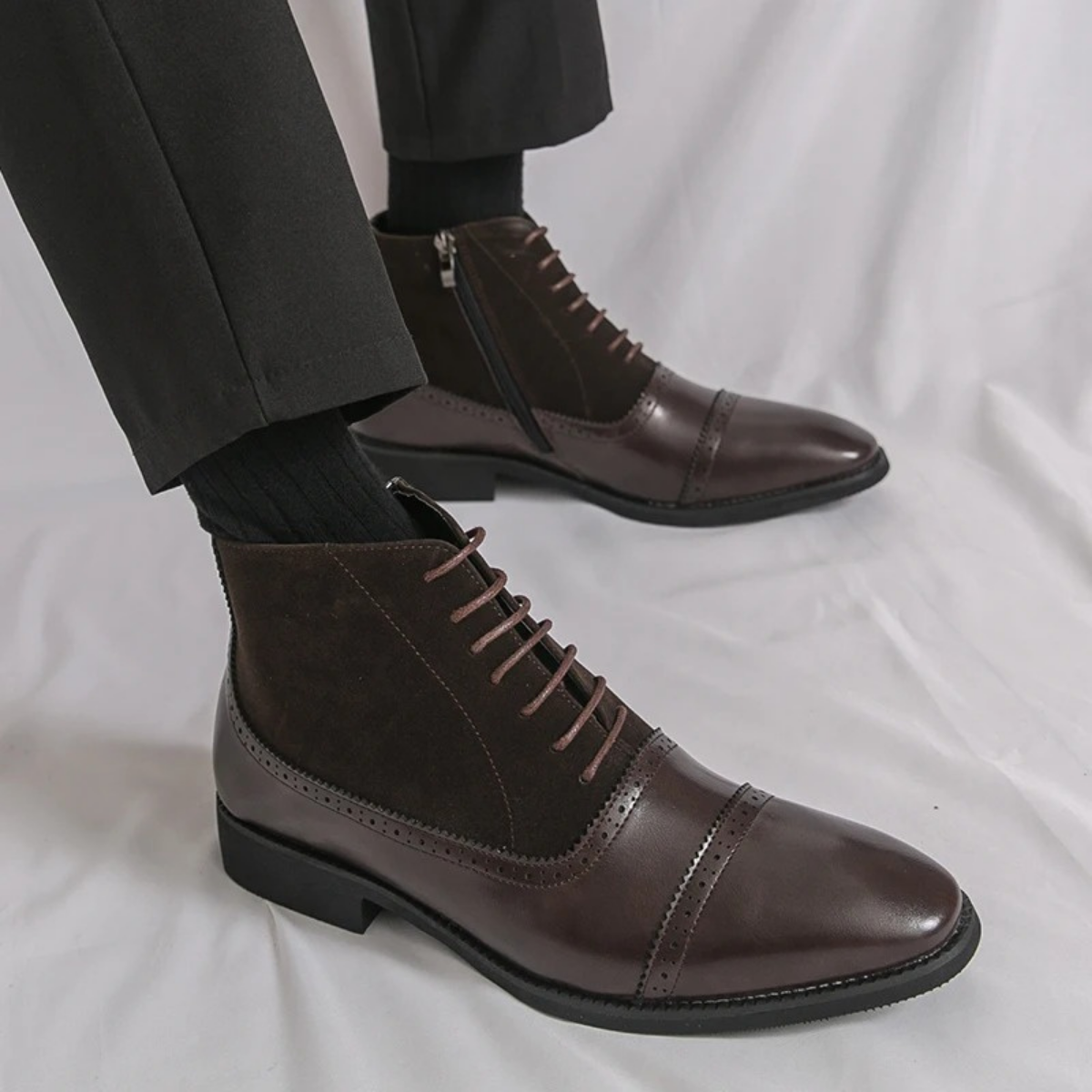 Luxury Men's Black Leather Chelsea Boots