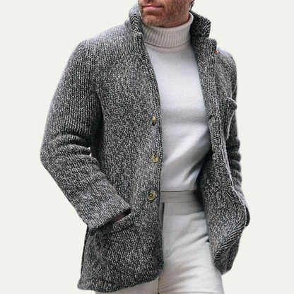 Men's Cozy Knit Button Cardigan Sweater