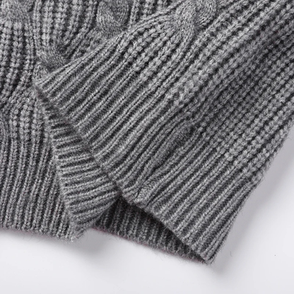 Cozy Men's Thick Cable Knit V Neck Sweater Vest