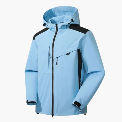 Waterproof Men's Snow Jacket with Hood and Pockets