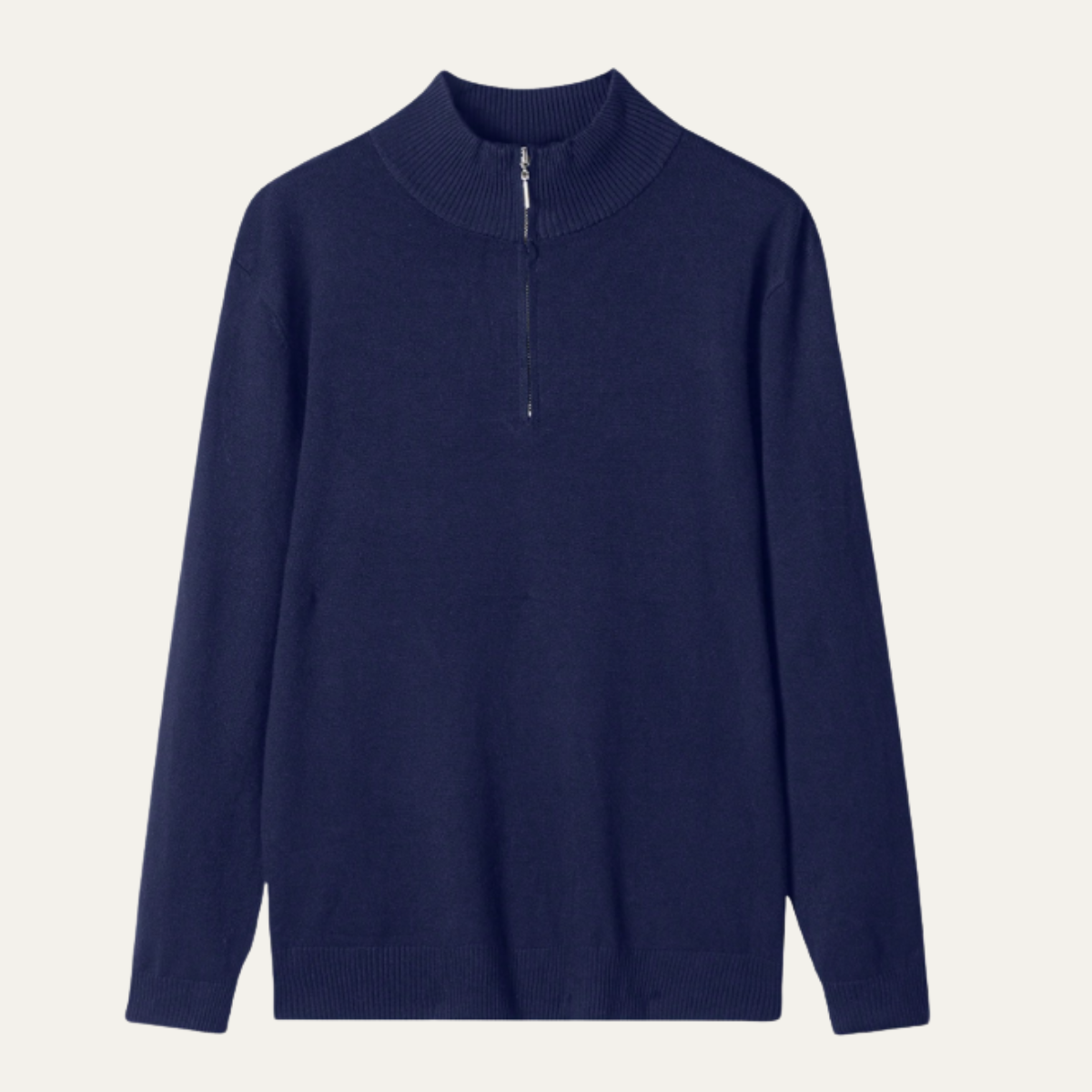 Luxury Men's Soft Mock Neck Wool Sweater