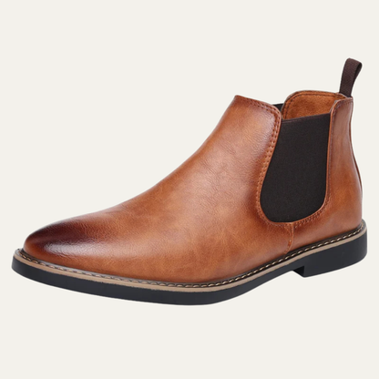 Stylish Men's Genuine Leather Chelsea Ankle Boots - Nocini