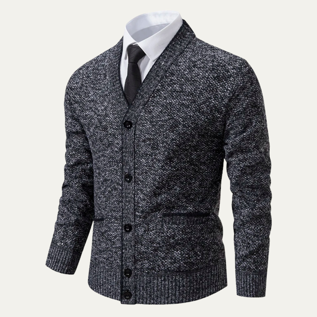 Comfortable Men's Knit V Neck Sweater Cardigan
