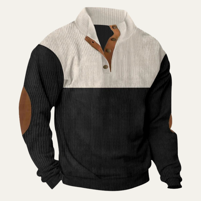 Relaxed Fit Mens Corduroy Pullover Sweater