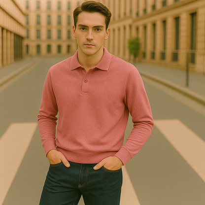 Relaxed Fit Long Sleeve Men's Shirt