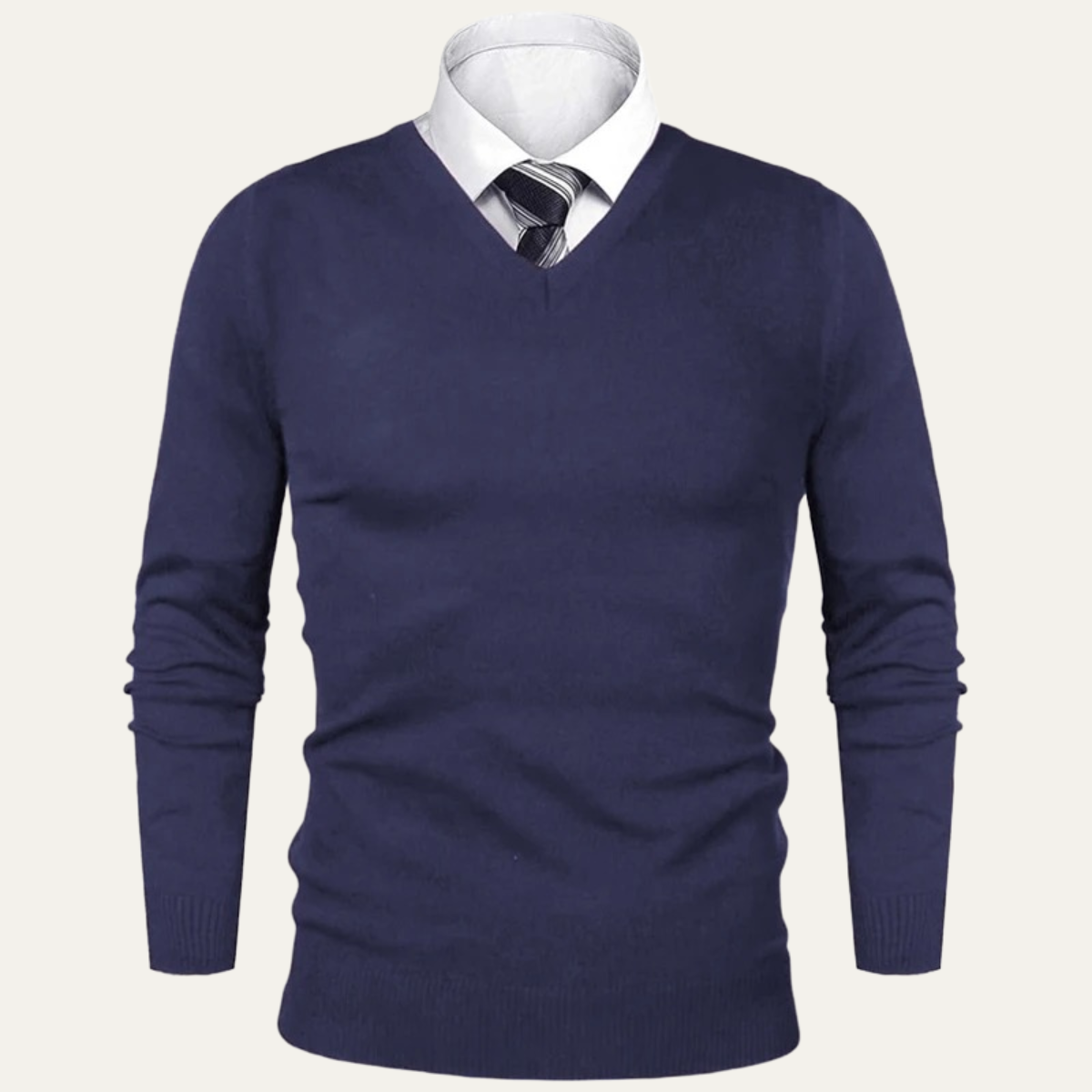 Soft Men's Wool V Neck Sweater