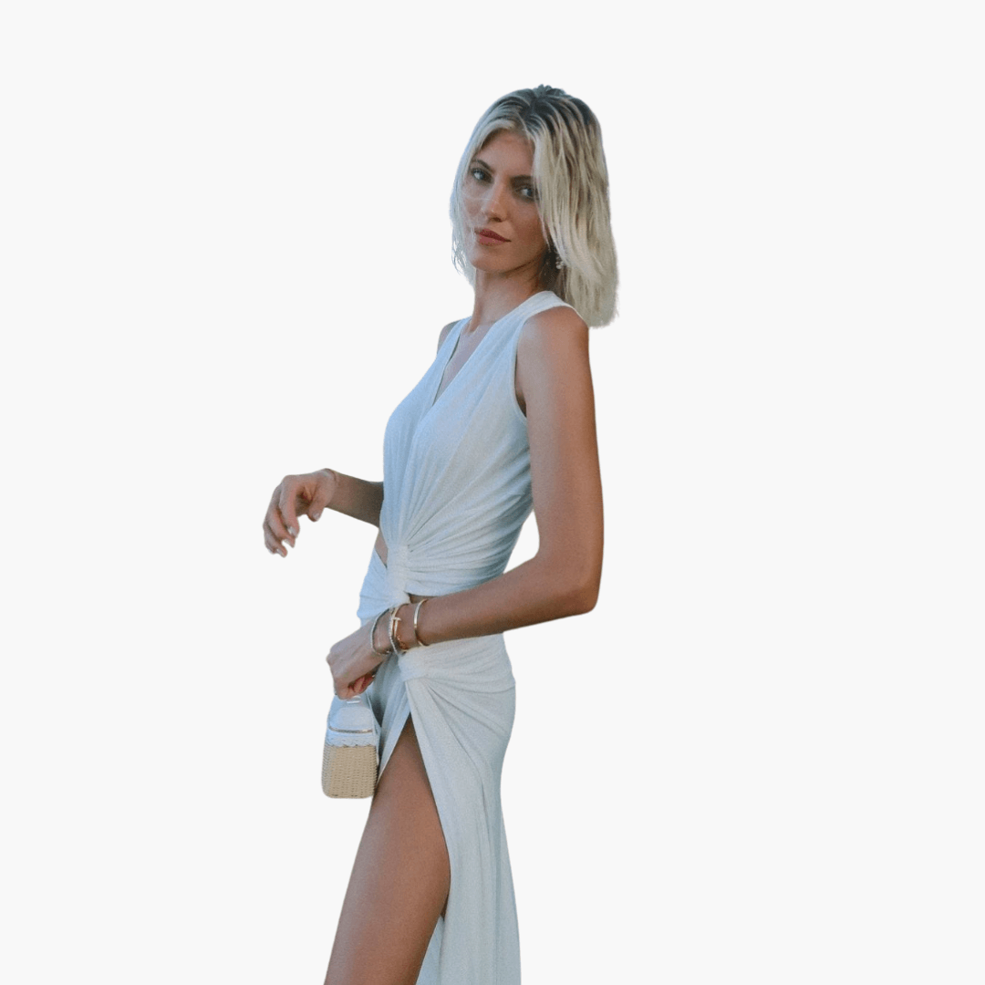 Sunny Women's V-Neck Cut Out Dress