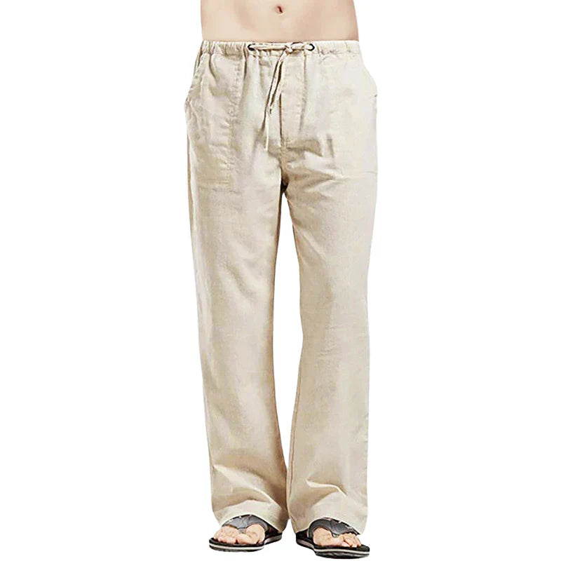 Comfortable Linen Mens Relaxed Fit Pants