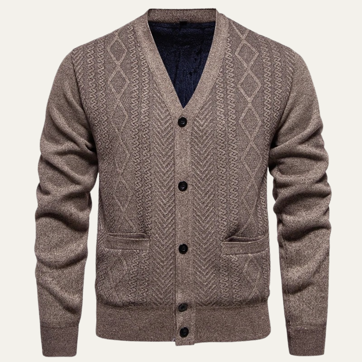 Comfortable Men's V Neck Soft Knit Sweater