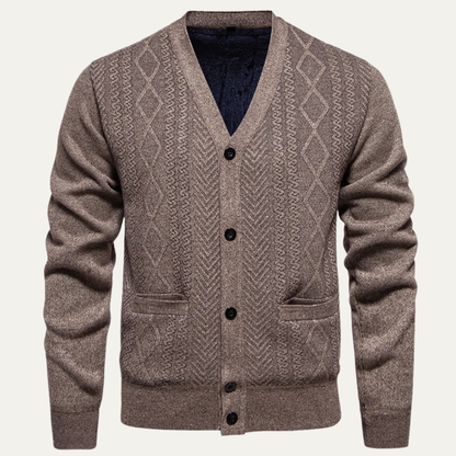 Comfortable Men's V Neck Soft Knit Sweater