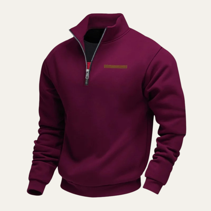Men's Cozy Crew Neck Half Zip Knit Sweater