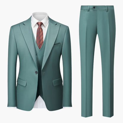 Classic Tailored Fit Men's 3 Piece Business Suit