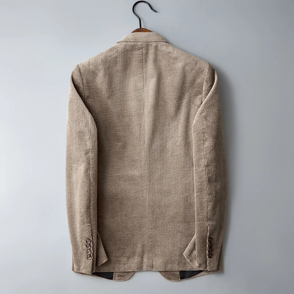 Slim Fit Brown Corduroy Suit Jacket