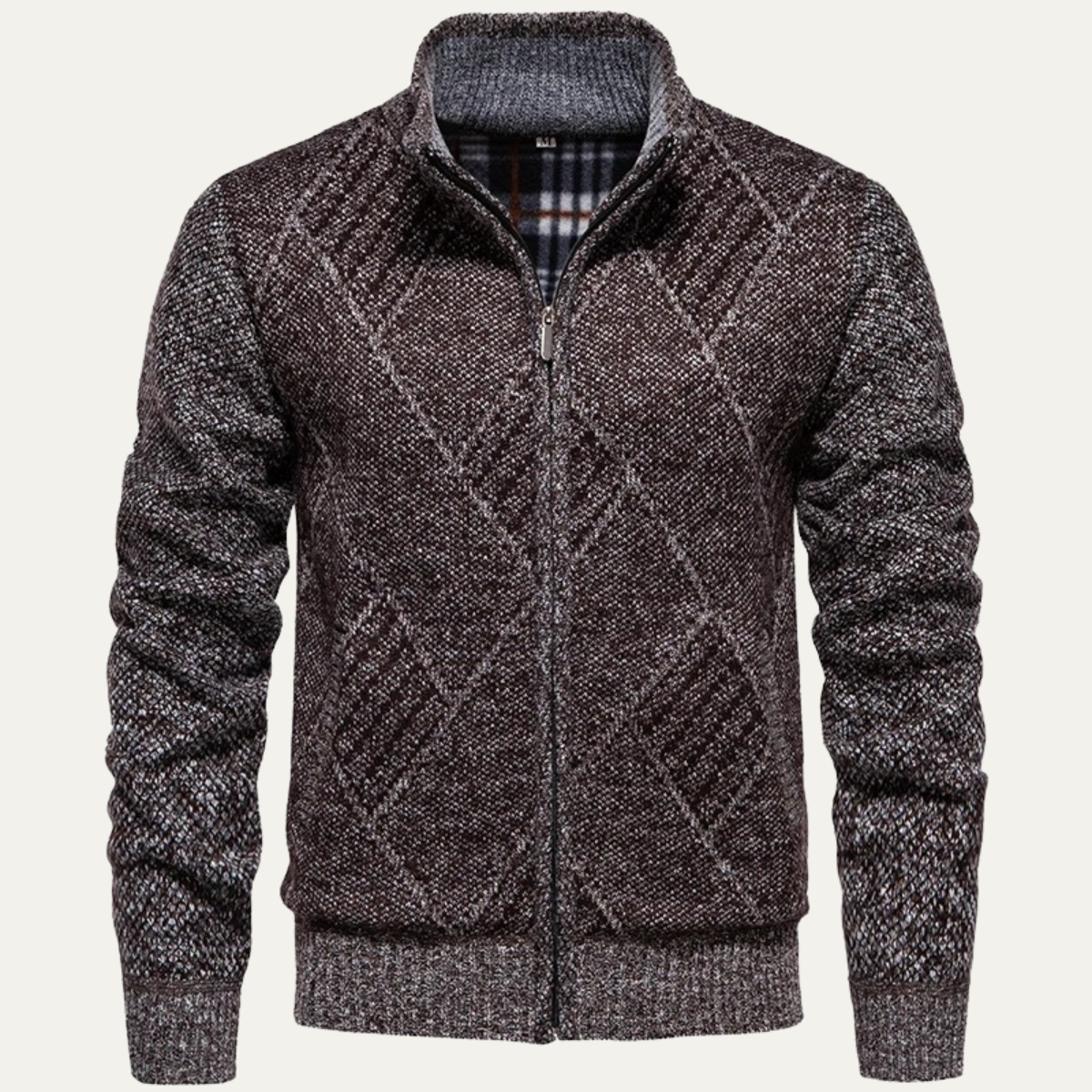 Cozy Men's Warm Knitted Zipper Jacket - Nocini