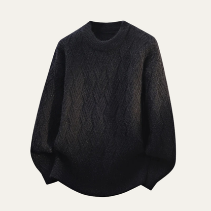 Cozy Men's Thermal Crew Neck Knit Sweater