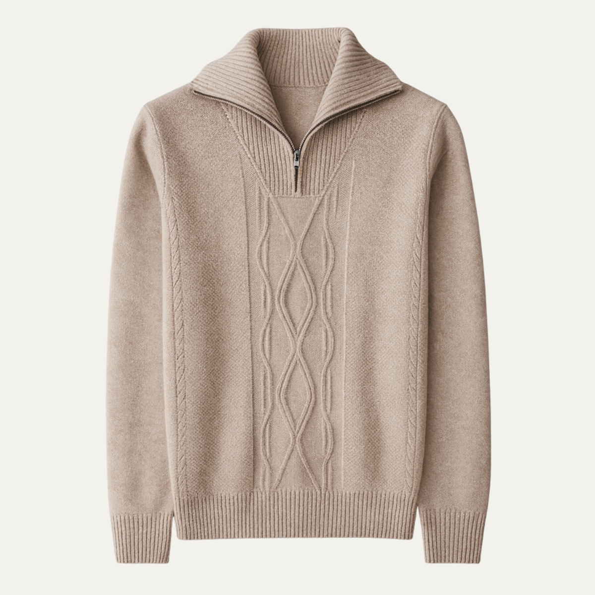 Soft Mens Cable Knit Cashmere Sweater - Nocini