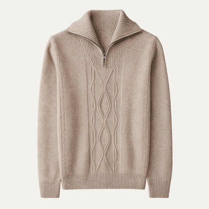 Soft Mens Cable Knit Cashmere Sweater - Nocini