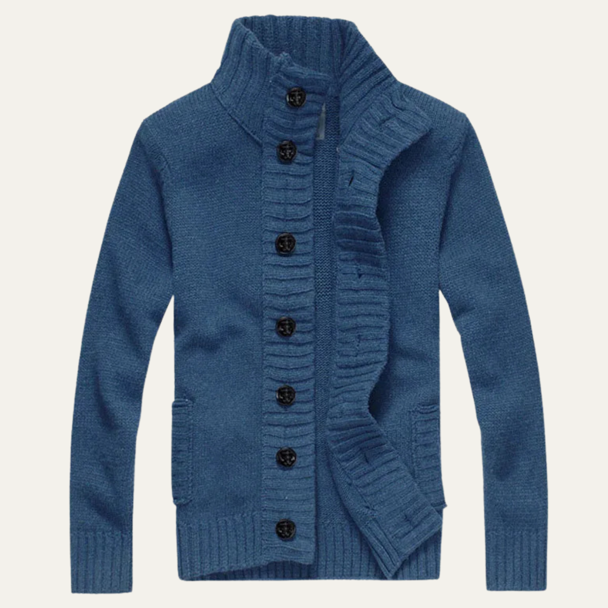 Thick Warm Men's Cable Knit High Neck Sweater - Nocini