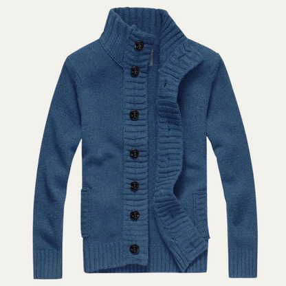 Thick Warm Men's Cable Knit High Neck Sweater - Nocini